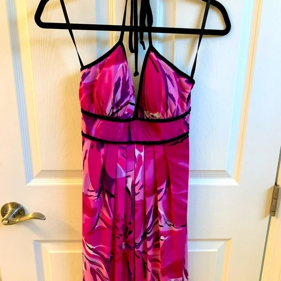 Stunning Halter Dress With Built In Bra | Color: Pink/Purple | Size: M | Farah2019's Closet